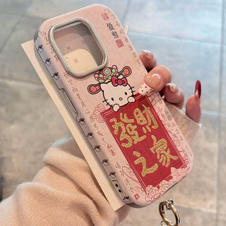 Bronzing Leather Hello Kitty iPhone Case