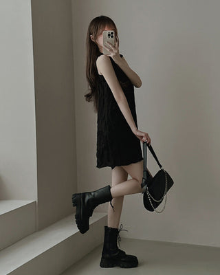 Ribbon lace Slim Dress