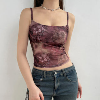 Port wind retro print top