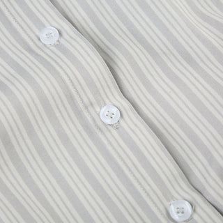 lapel striped long-sleeved shirt