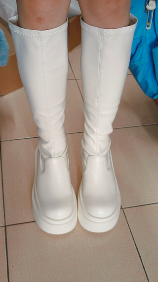 Thick-Sole Elastic Thin Boots