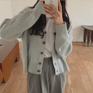 Korea Chic V -neck Cardigan