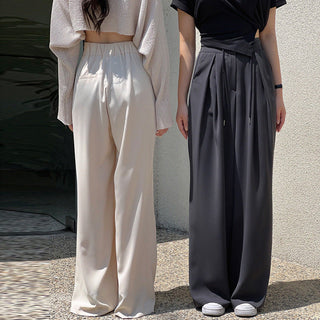 High waist wide-leg suit pants