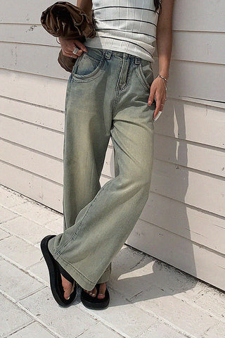 retro encel lyocell loose jeans