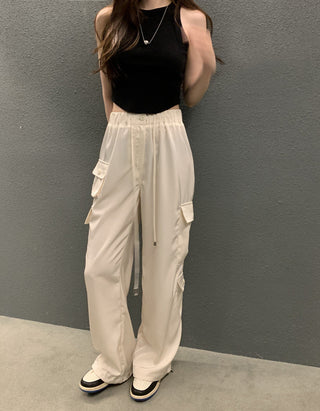 Loose Wide Leg Crane Casual Pants