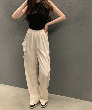 Loose Wide Leg Crane Casual Pants