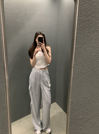 Loose Wide Leg Crane Casual Pants