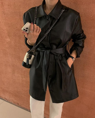 Black Leather Coat