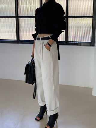 Backless hollow strap slim shirt