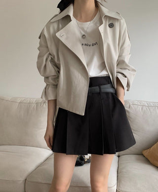 Two Buckle cropped jacket