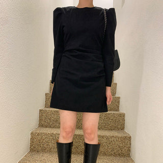 Slim long-sleeved dress