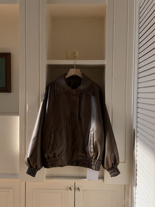 Korea all-match leather jacket