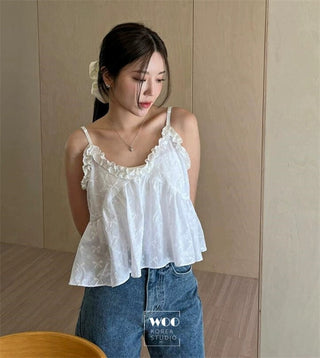 Bow Embroidered V-Neck top