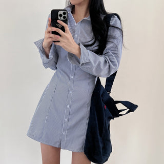 Striped Slim Shirt dress