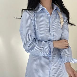 Striped Slim Shirt dress