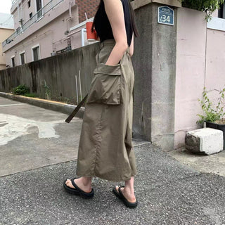 Belted cargo skirt