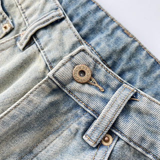 Old Washed Micro-flare denim pants