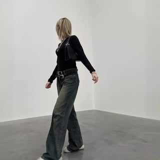 Soil-colored low-waist Jeans