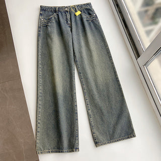 Soil-colored low-waist Jeans