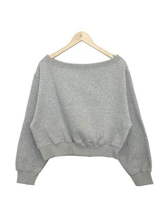 Off-shoulder loose fit sweater