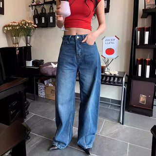 Slim high loose curved jeans