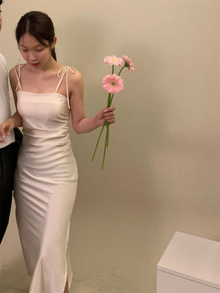 Slim Satin sling dress