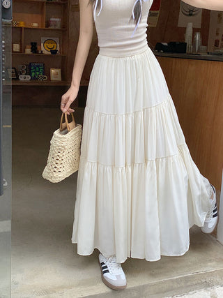 Korean style layered stitching skirt