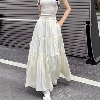 Korean style layered stitching skirt