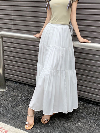 Korean style layered stitching skirt