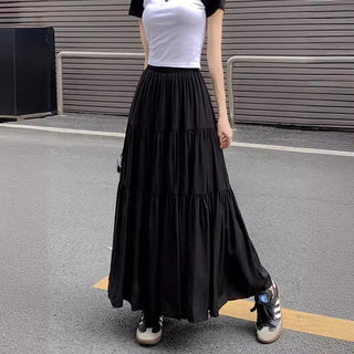 Korean style layered stitching skirt