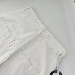 Wide-leg white jeans