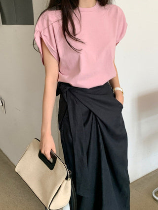 Bat Sleeve Loose T-Shirt & Irregular Skirt Set