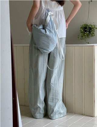 Japanese Retro Striped Loose Trousers