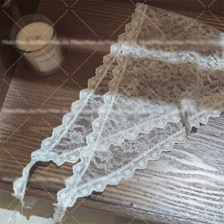 Layered Lace ribbon scarf