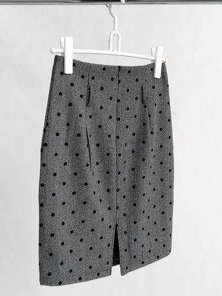 High Waist Polka Dot Skirt