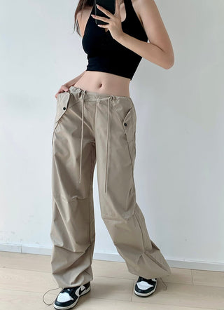 Drawstring loose slim sweatpants