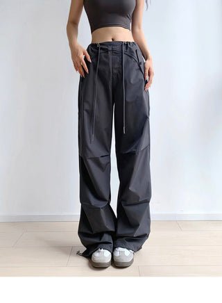 Drawstring loose slim sweatpants