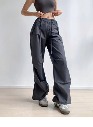 Drawstring loose slim sweatpants