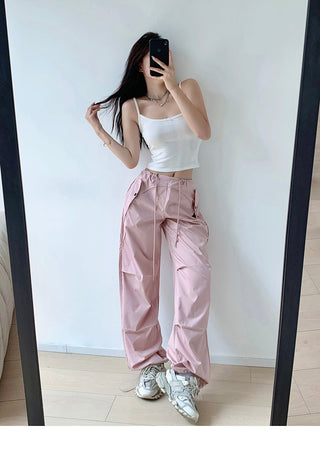 Drawstring loose slim sweatpants