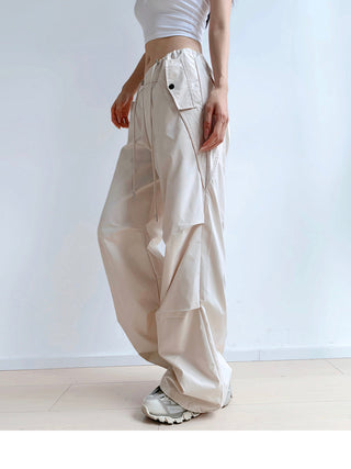 Drawstring loose slim sweatpants