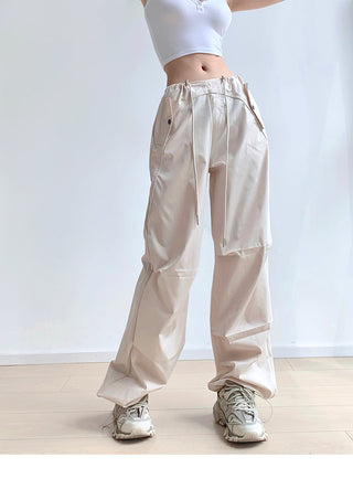 Drawstring loose slim sweatpants