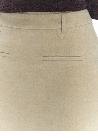 [NECY] Oatmeal Wool Skirt A Line Japanese