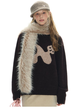 [NECY] Fox Fur Winter Warm Thickened Scarf