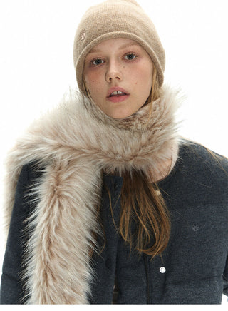 [NECY] Fox Fur Winter Warm Thickened Scarf