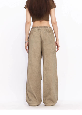 Wide-leg perachute trousers