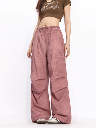 Wide-leg perachute trousers