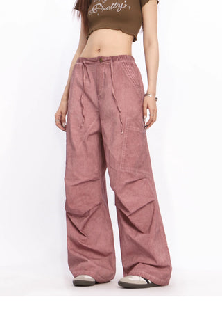 Wide-leg perachute trousers