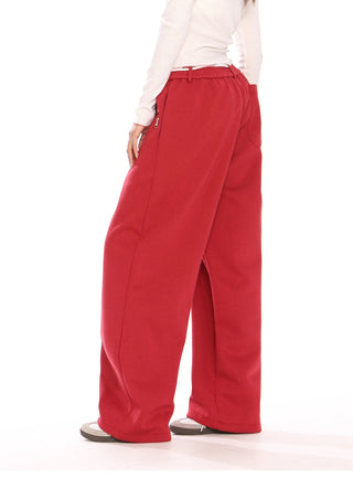 Drawstring wide-leg trousers