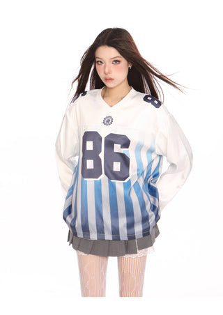 Blokecore Loose Gradient Stripe jersey