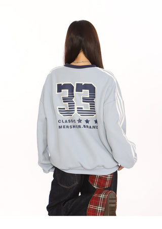 Stripe back print Unisex sweatshirt